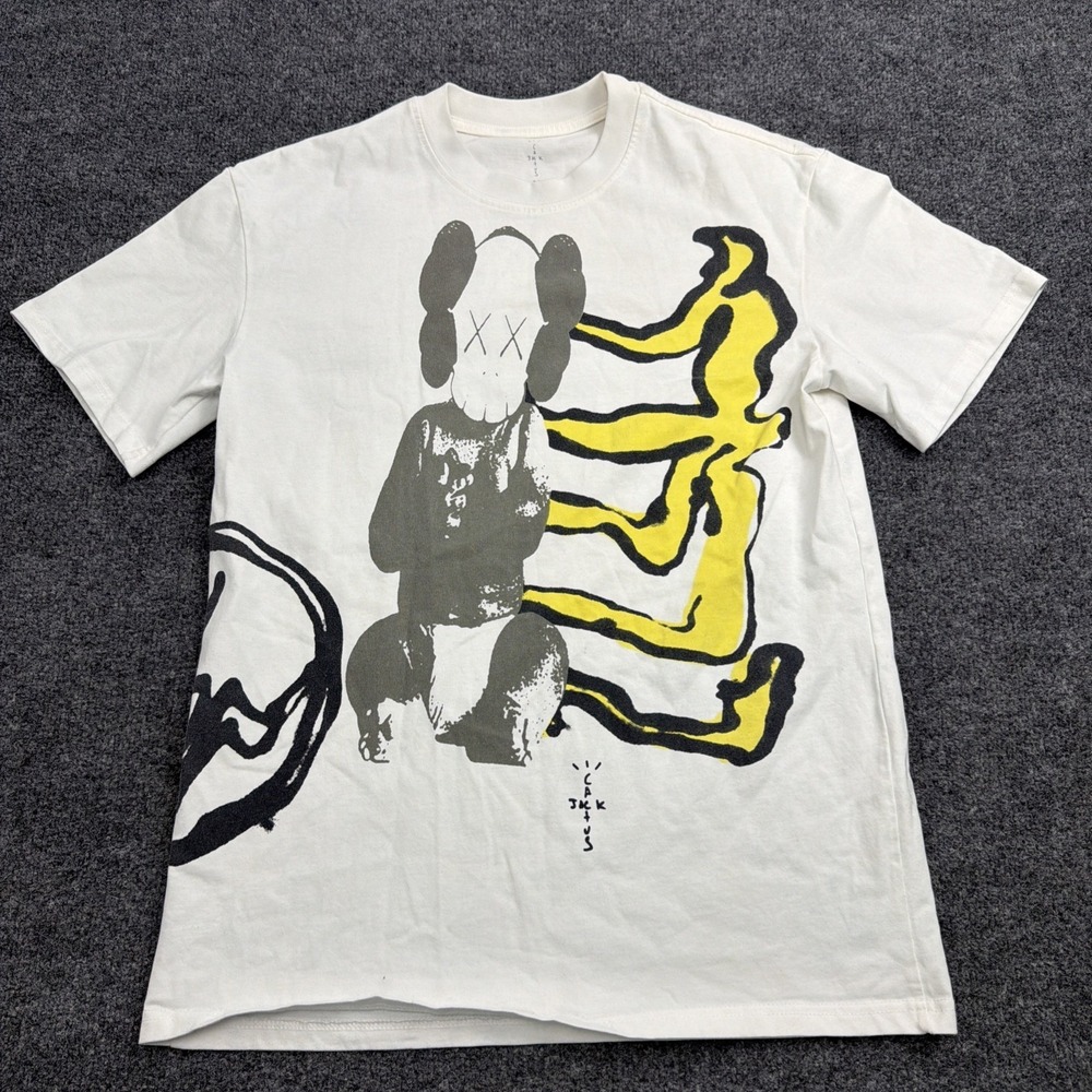 Travis Scott Cactus Jack x KAWS For Fragment‎ Graphic T Shirt Mens Large M